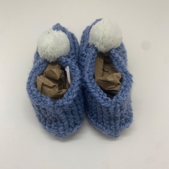 Toddler Blue and White Slippers - Picture 3 of 4